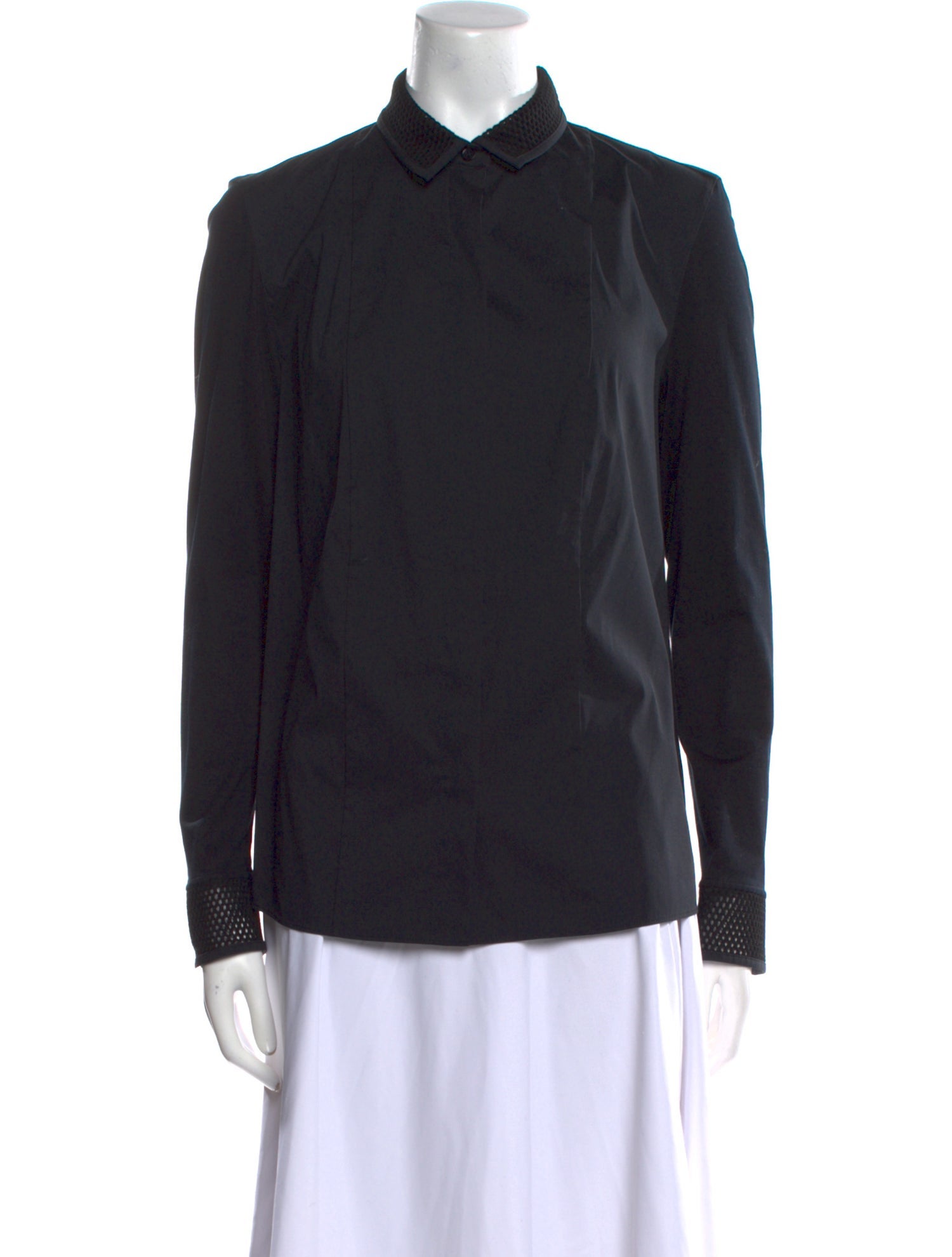 Akris Punto Long Sleeve Button-Up Top