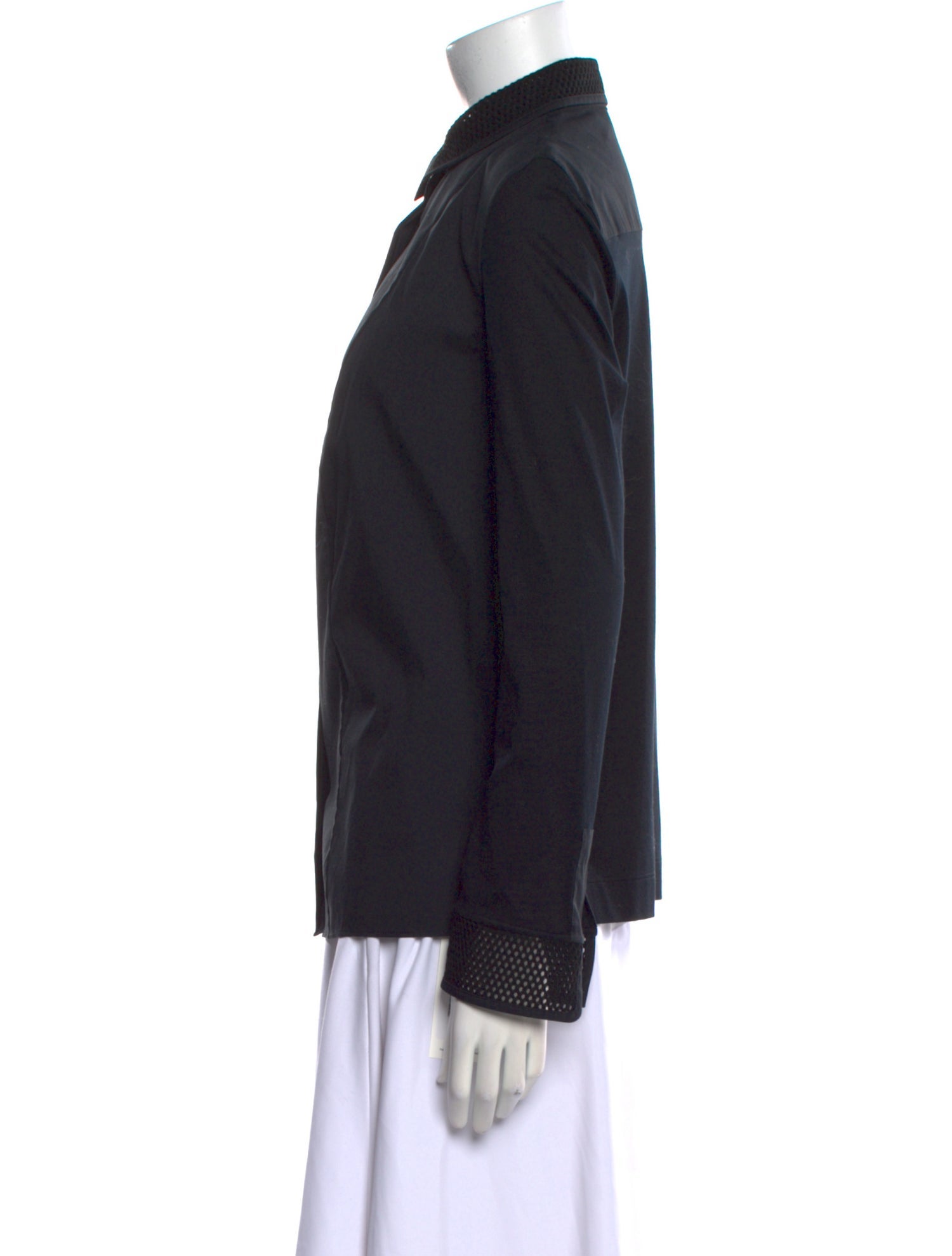 Akris Punto Long Sleeve Button-Up Top