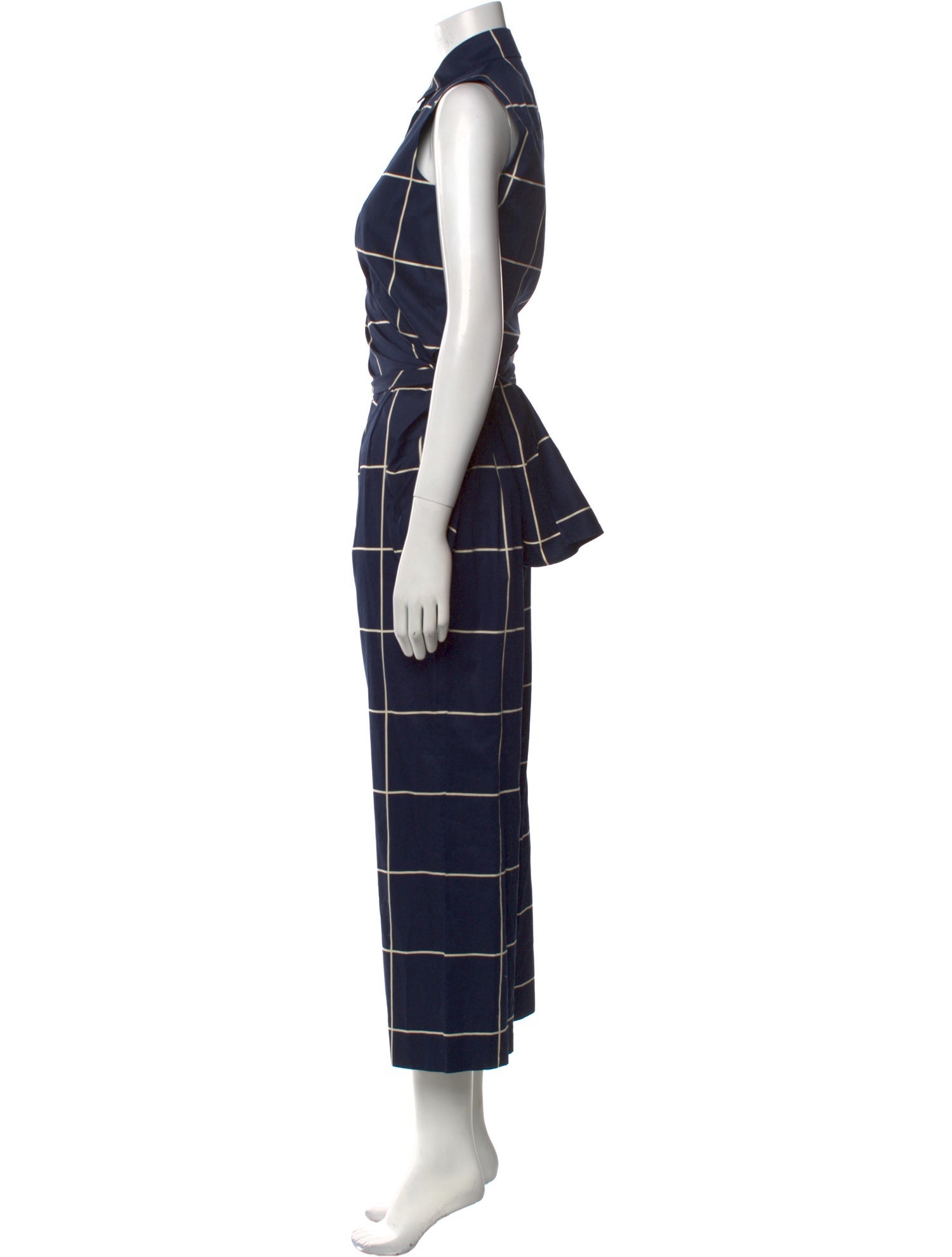 Akris Punto Plaid Print Jumpsuit
