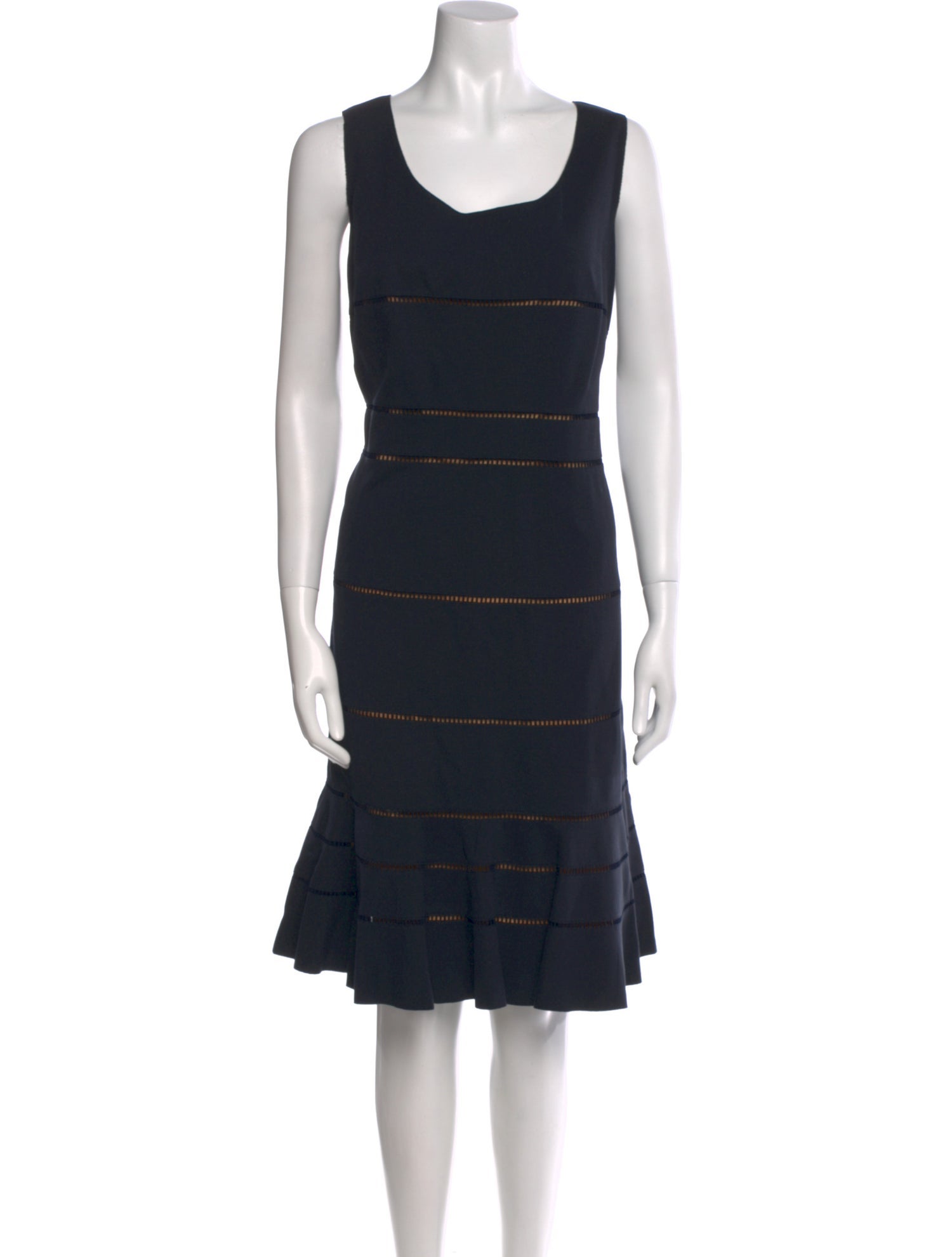 Akris Punto Scoop Neck Knee-Length Dress
