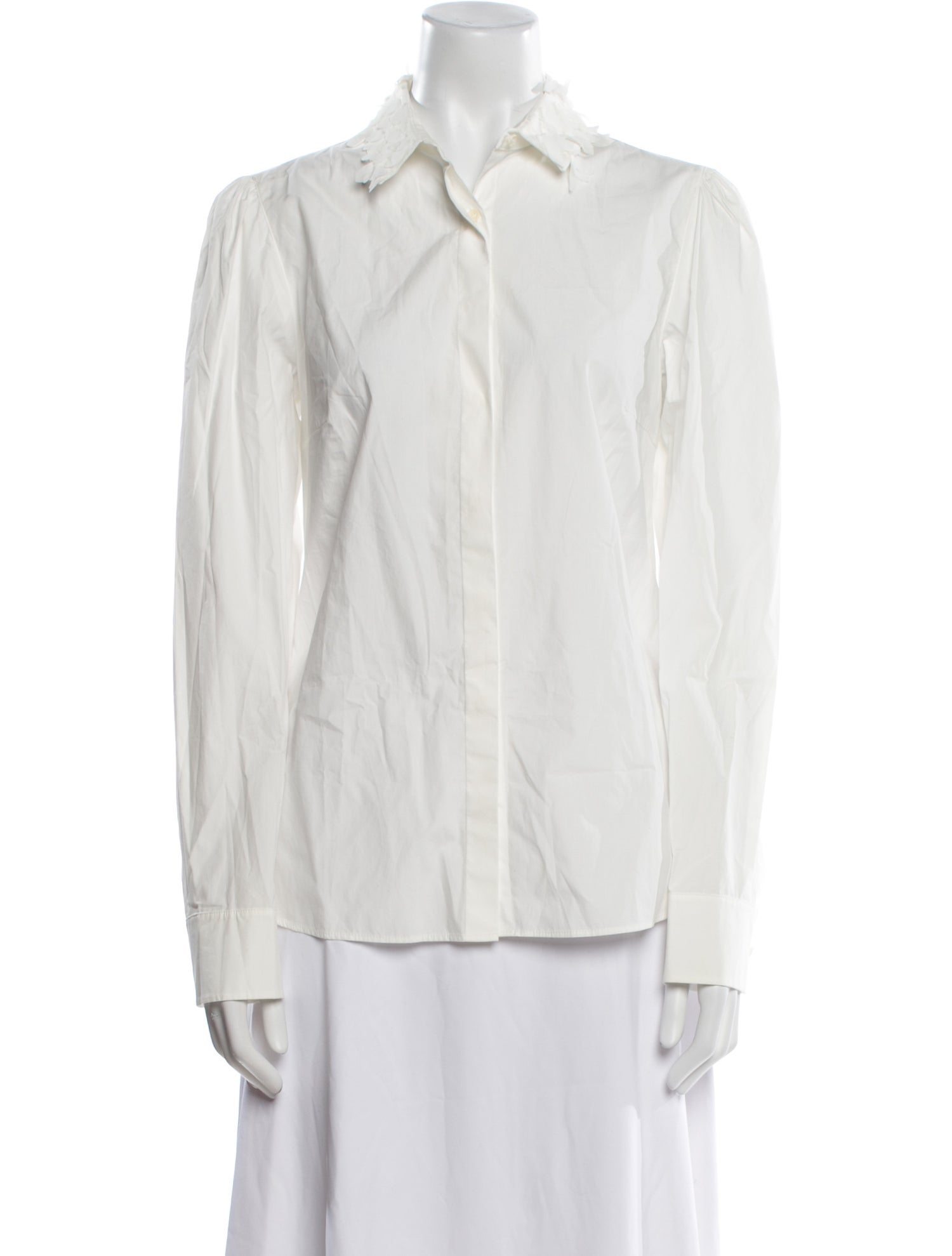 Akris Punto Long Sleeve Button-Up Top
