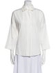 Akris Punto Three-Quarter Sleeve Button-Up Top