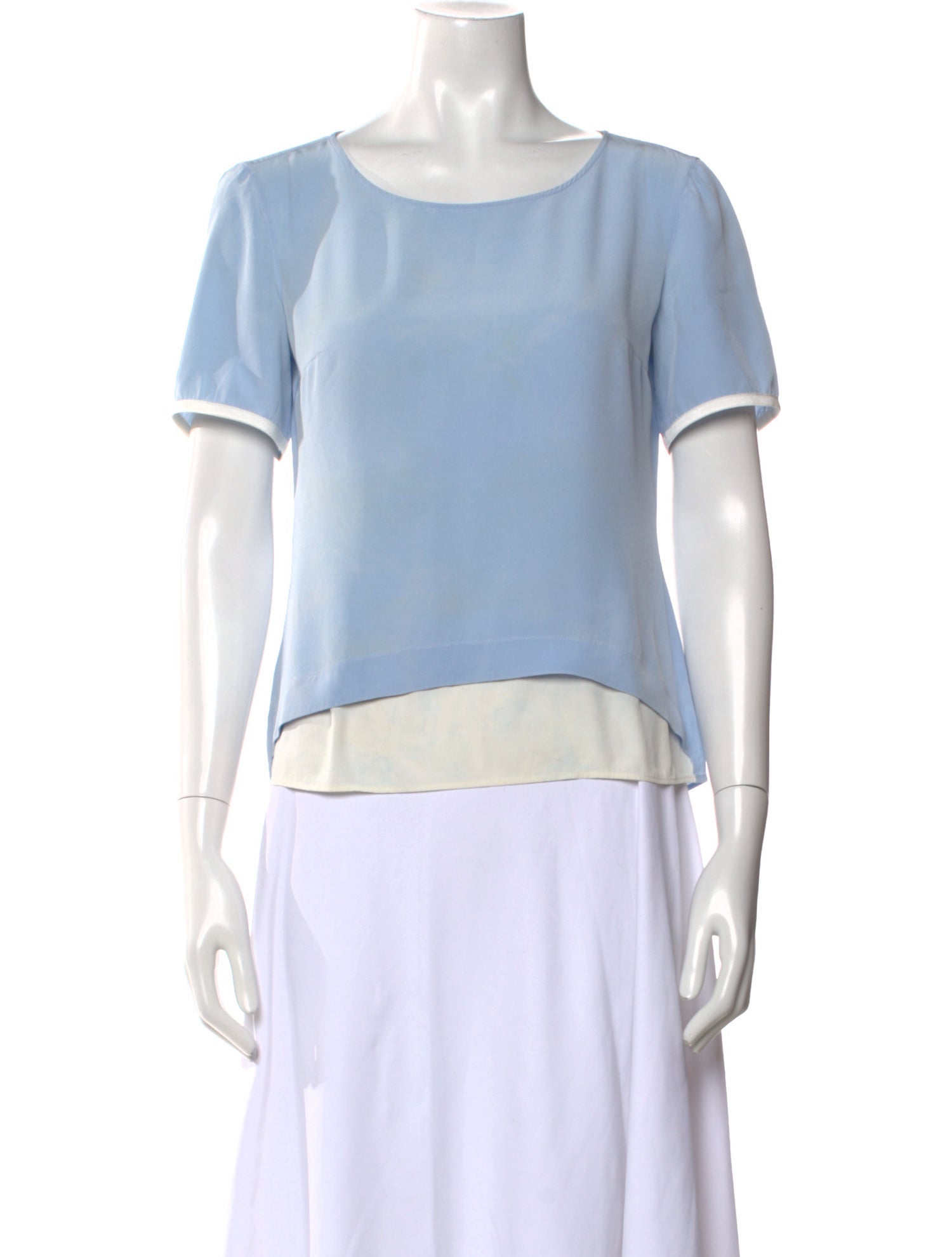 Akris Punto Silk Scoop Neck T-Shirt