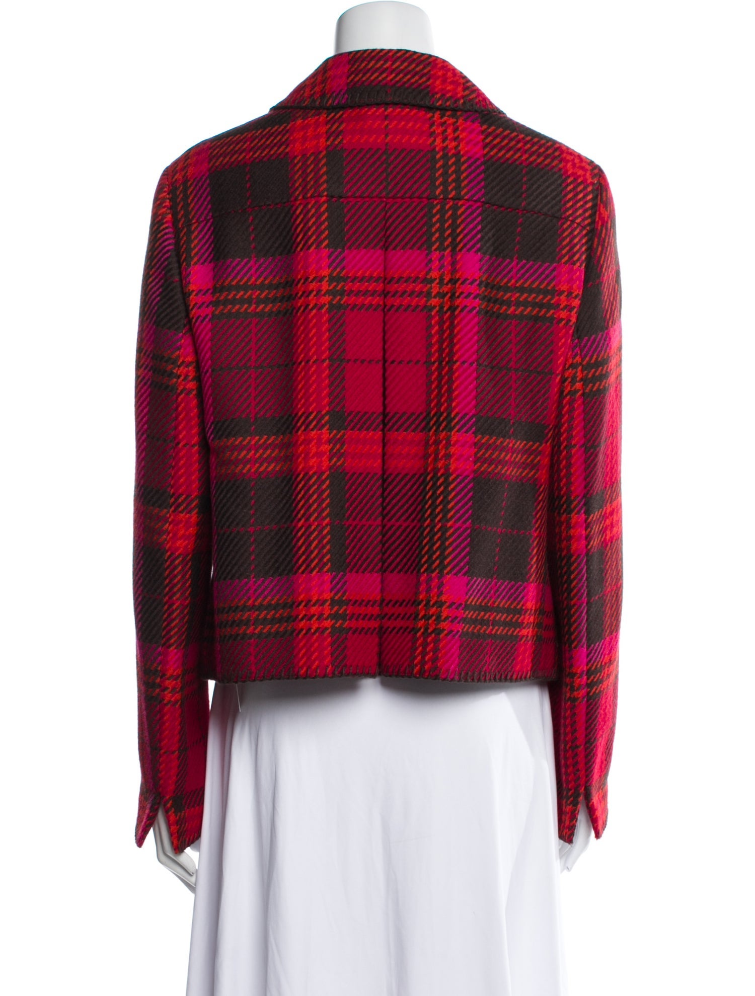 Akris Punto Wool Plaid Print Blazer