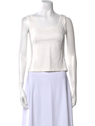 Akris Punto Scoop Neck Sleeveless Crop Top