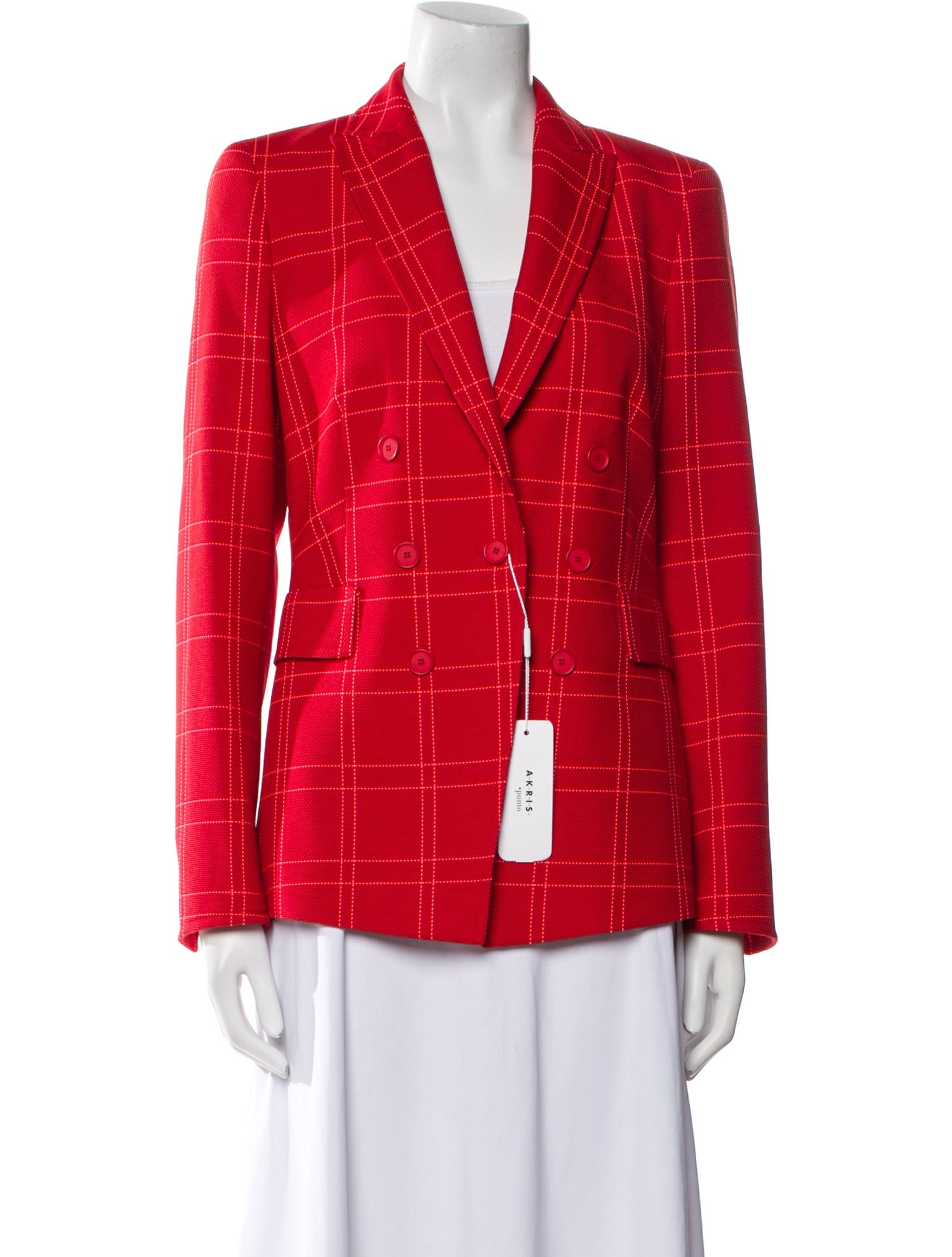 Akris Punto Plaid Print Blazer w/ Tags