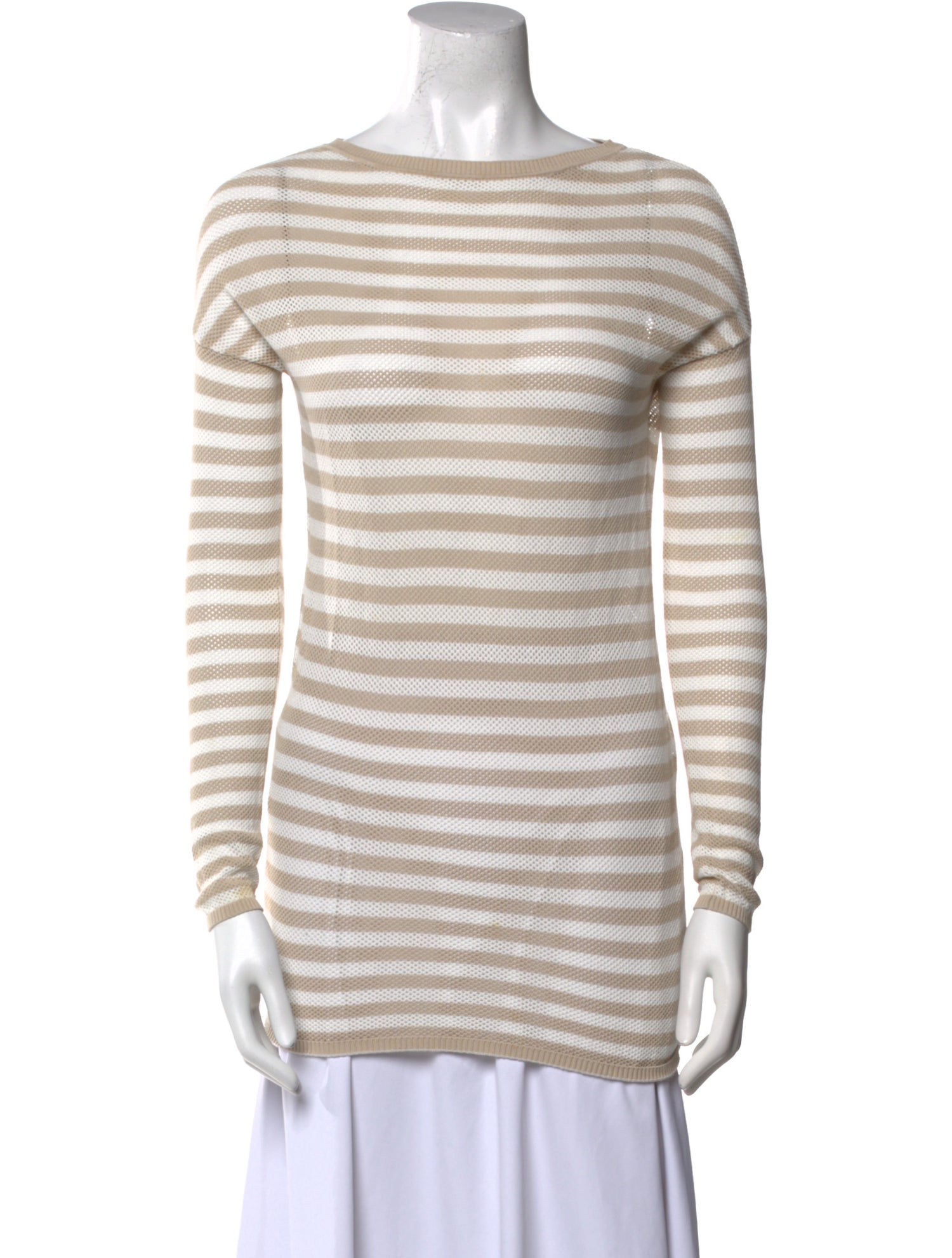 Akris Punto Striped Bateau Neckline Tunic