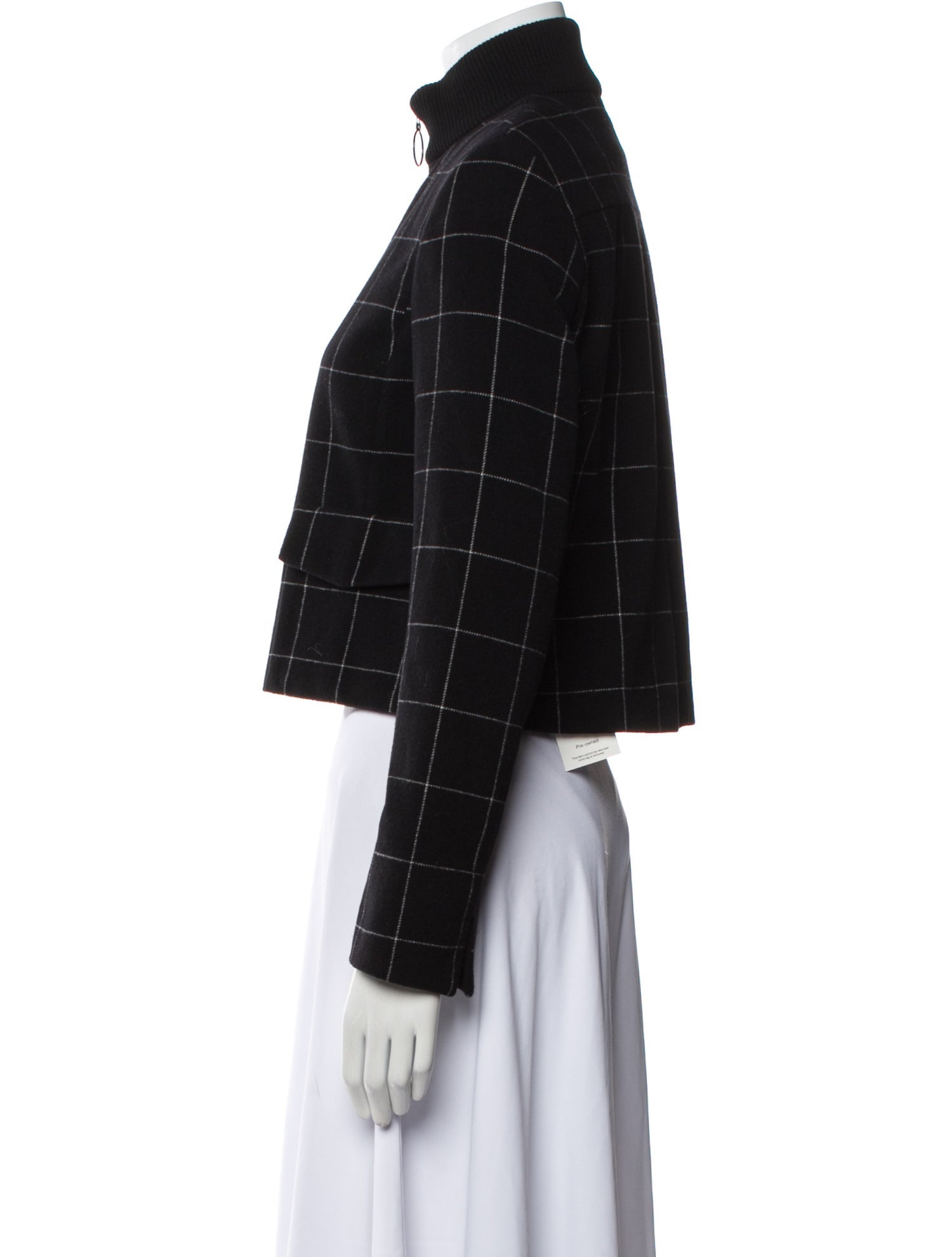 Akris Punto Wool Plaid Print Evening Jacket