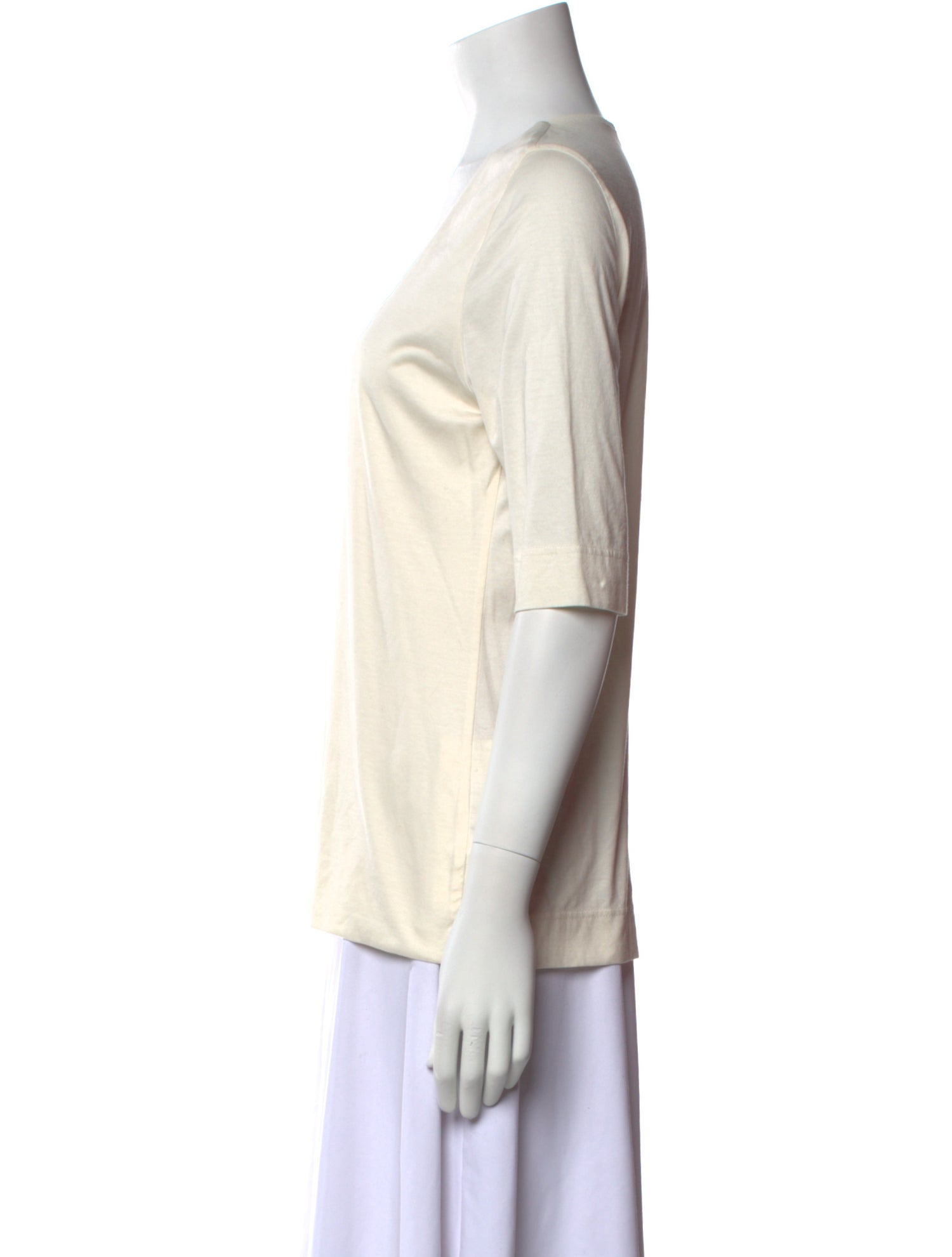 Akris Punto Square Neckline Short Sleeve T-Shirt