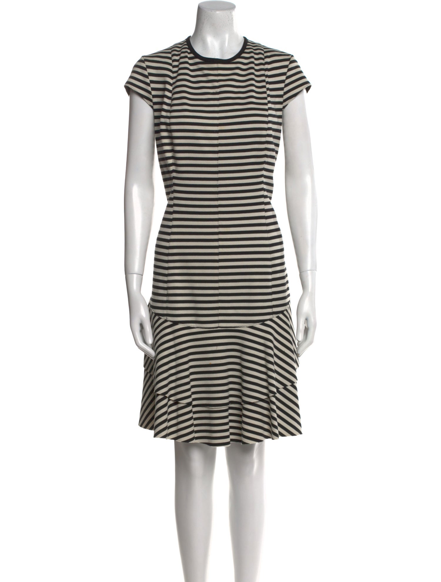 Akris Punto Striped Knee-Length Dress