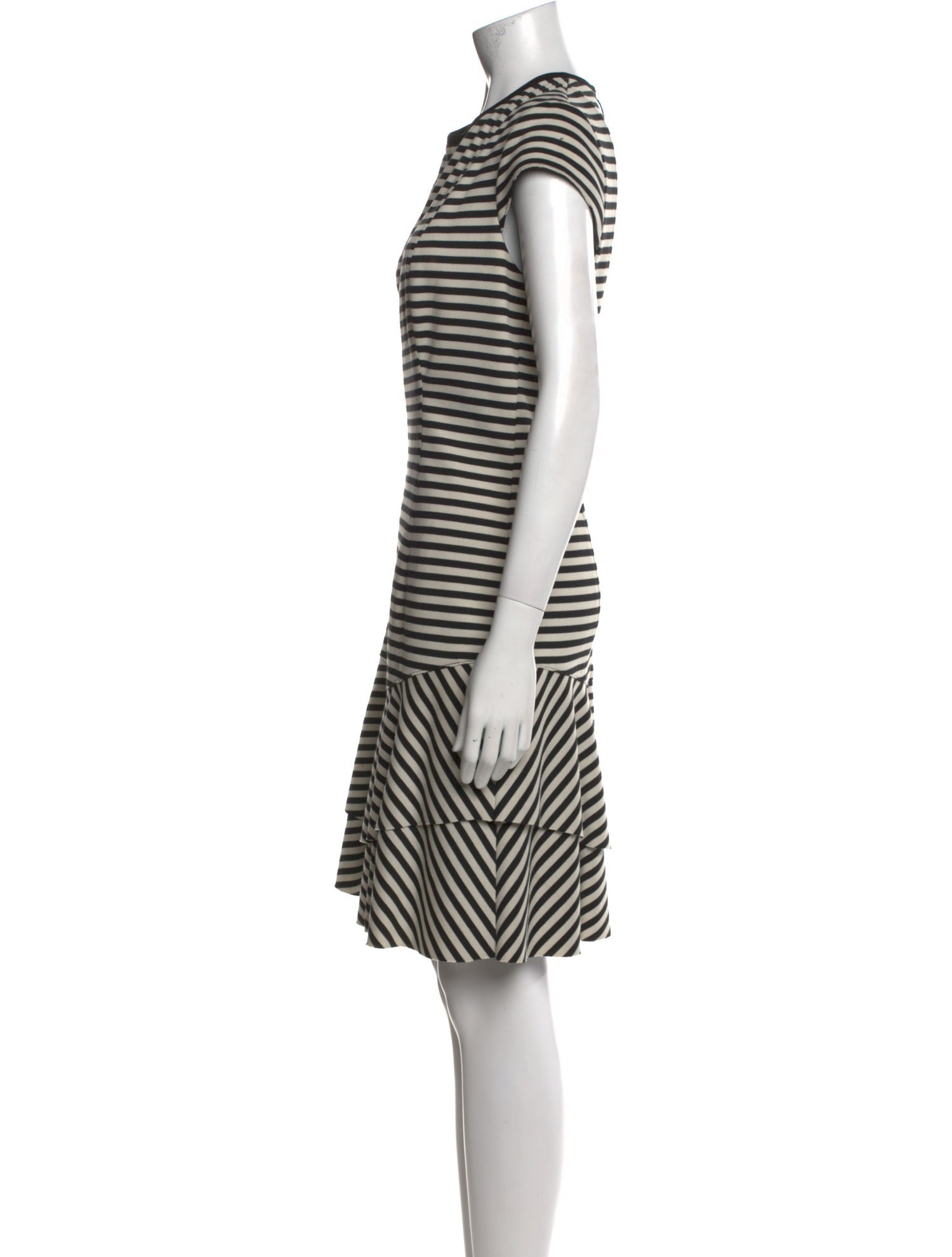 Akris Punto Striped Knee-Length Dress