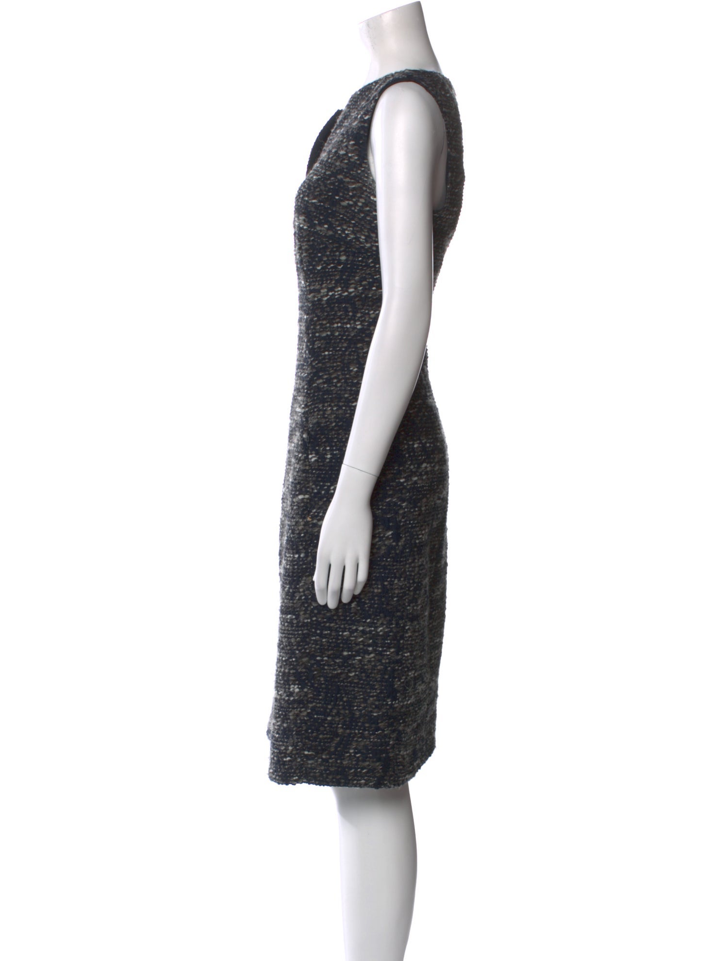 Akris Punto V-Neck Knee-Length Dress