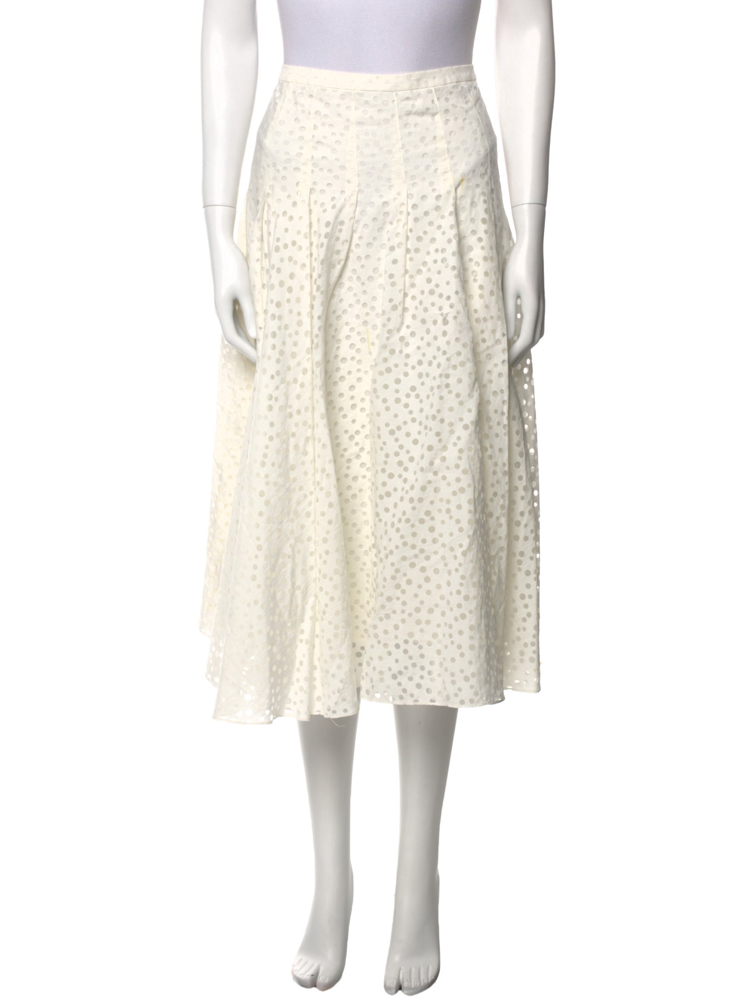 Akris Punto Lace Pattern Midi Length Skirt