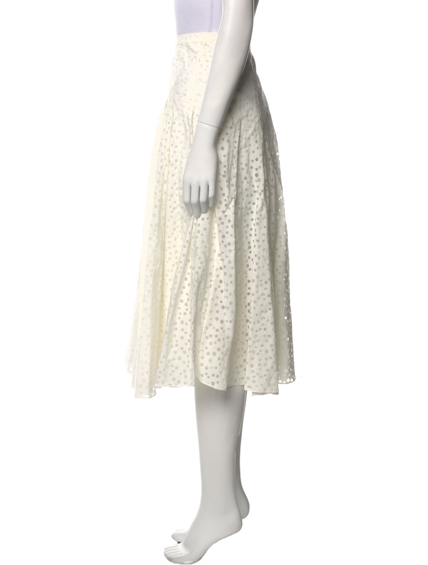 Akris Punto Lace Pattern Midi Length Skirt