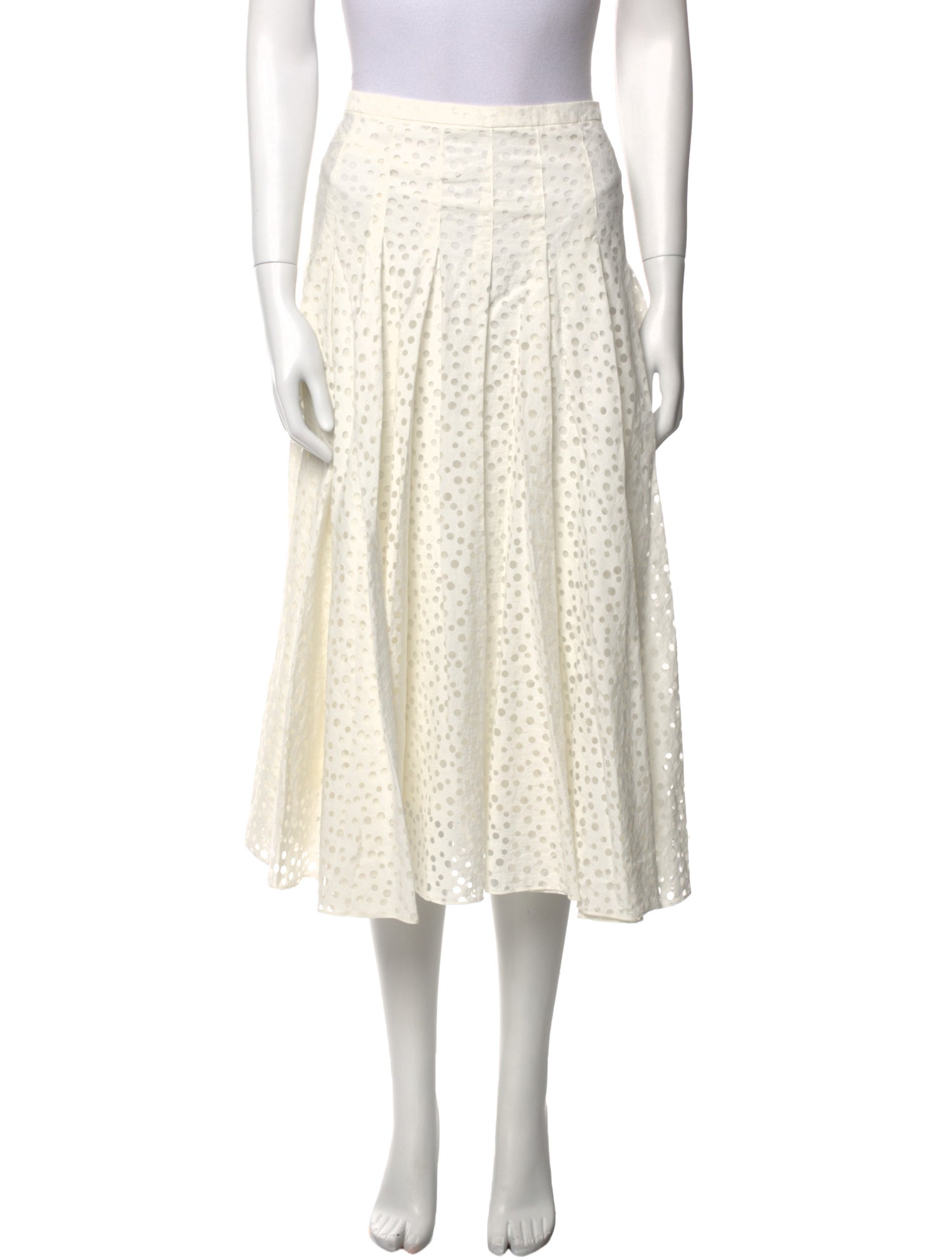 Akris Punto Lace Pattern Midi Length Skirt