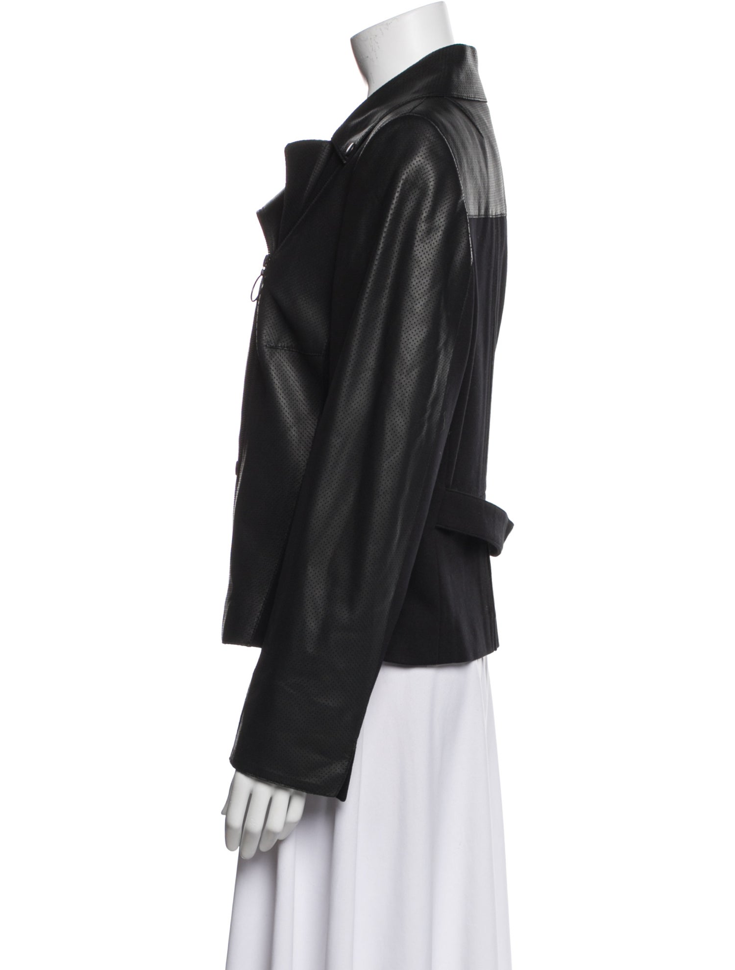 Akris Punto Lamb Leather Biker Jacket