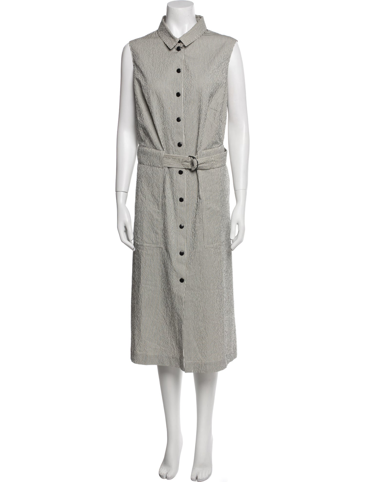 Akris Punto Striped Midi Length Dress