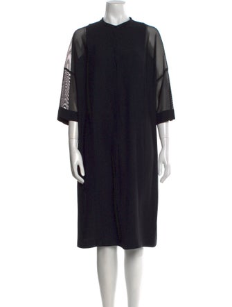 Akris Punto Crew Neck Midi Length Dress