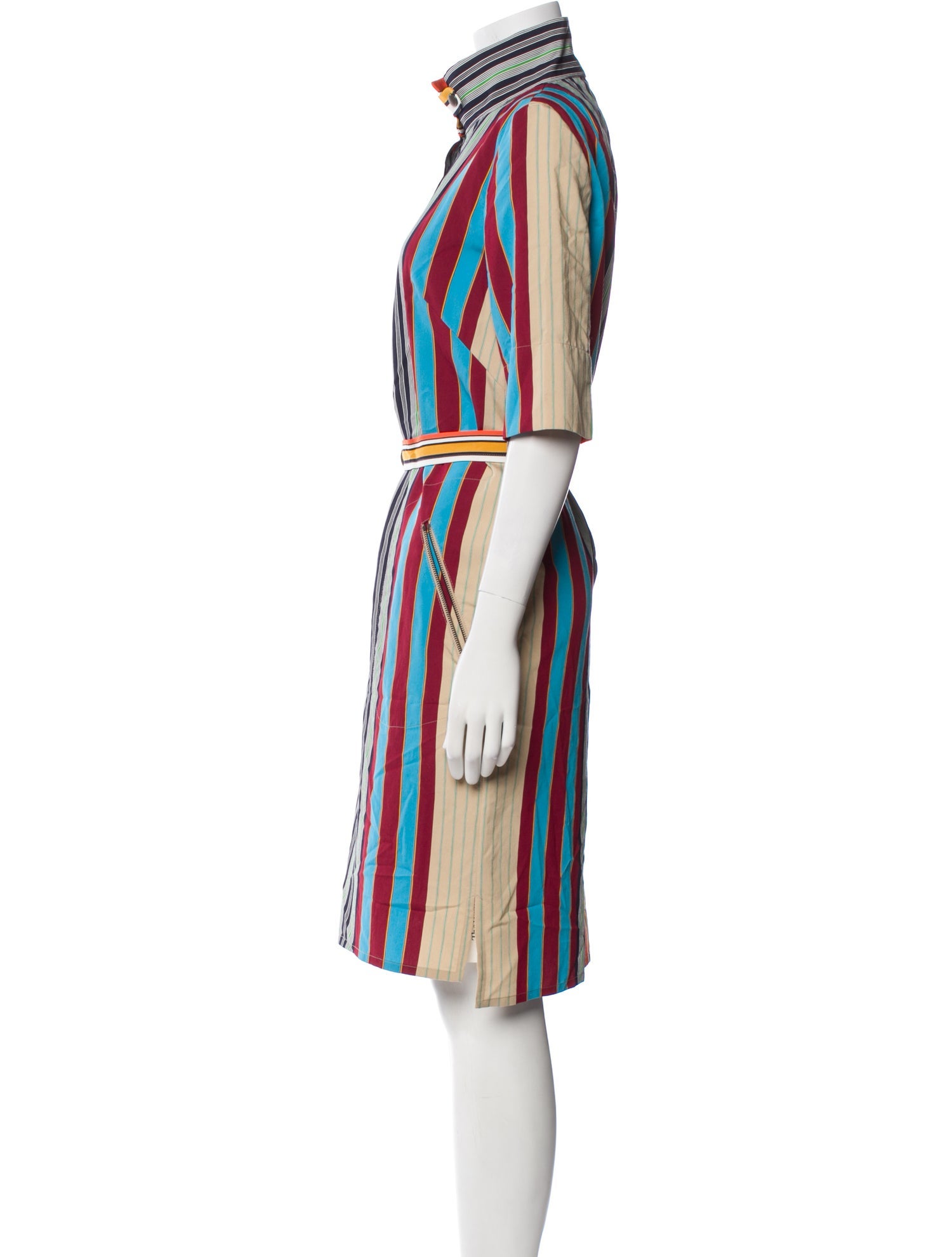 Akris Punto Striped Knee-Length Dress w/ Tags