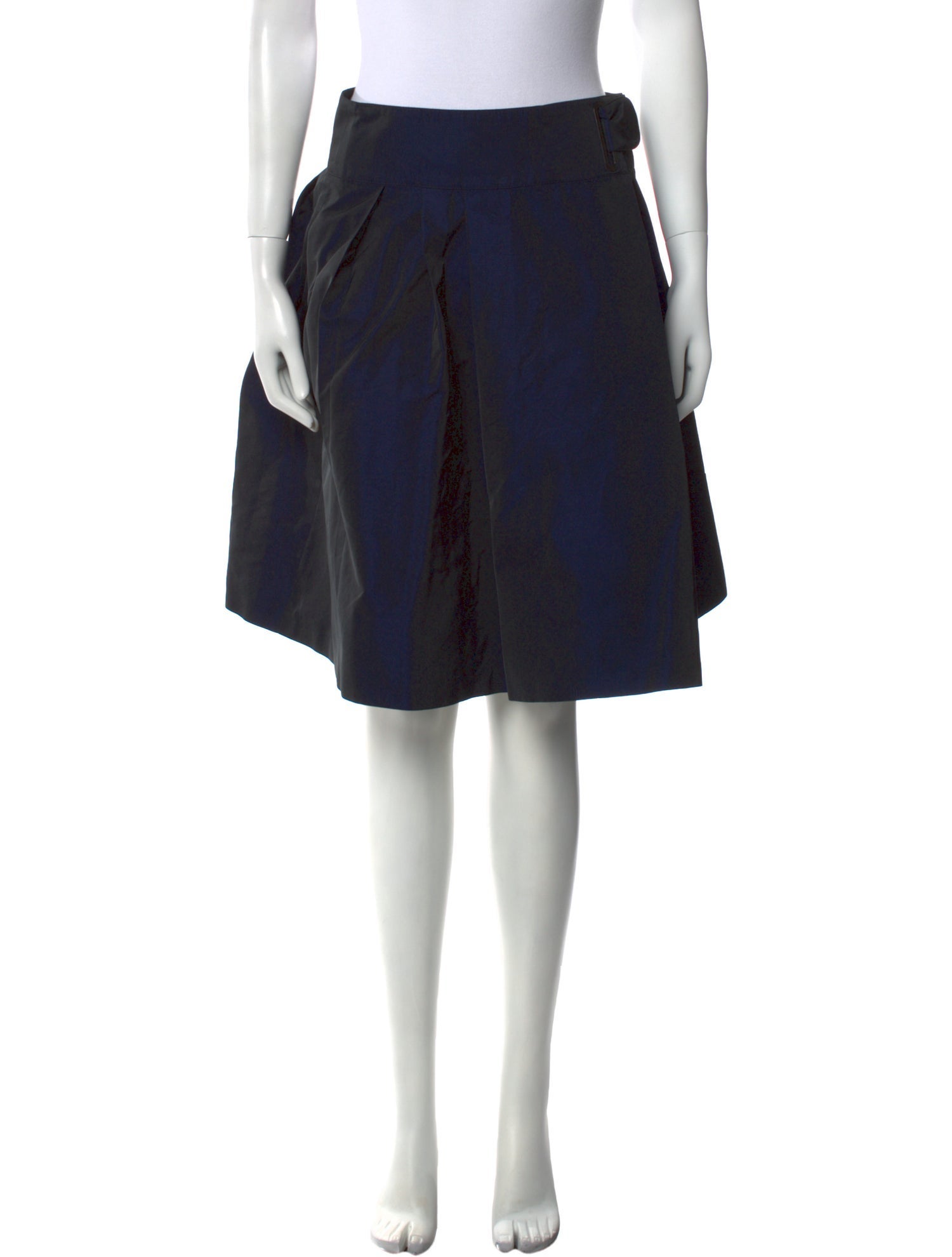 Akris Punto Pleated Accents Knee-Length Skirt