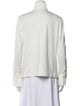 Akris Punto Mock Neck Long Sleeve Button-Up Top