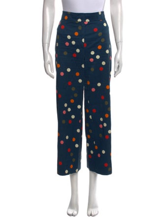 Akris Punto Polka Dot Print Wide Leg Pants