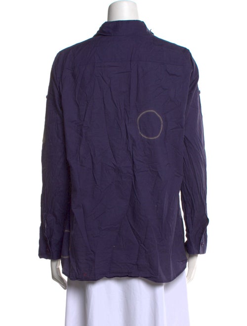 Akris Punto Printed Mock Neck Button-Up Top