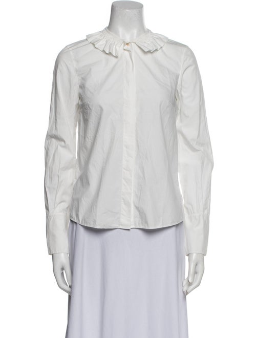 Akris Punto Long Sleeve Button-Up Top