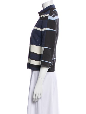 Akris Punto Striped Biker Jacket