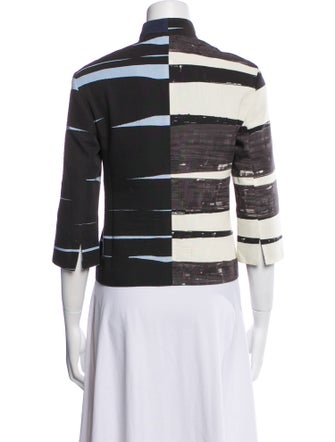 Akris Punto Striped Biker Jacket