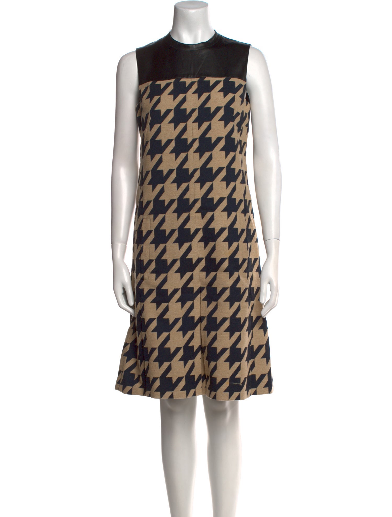 Akris Punto Houndstooth Print Knee-Length Dress
