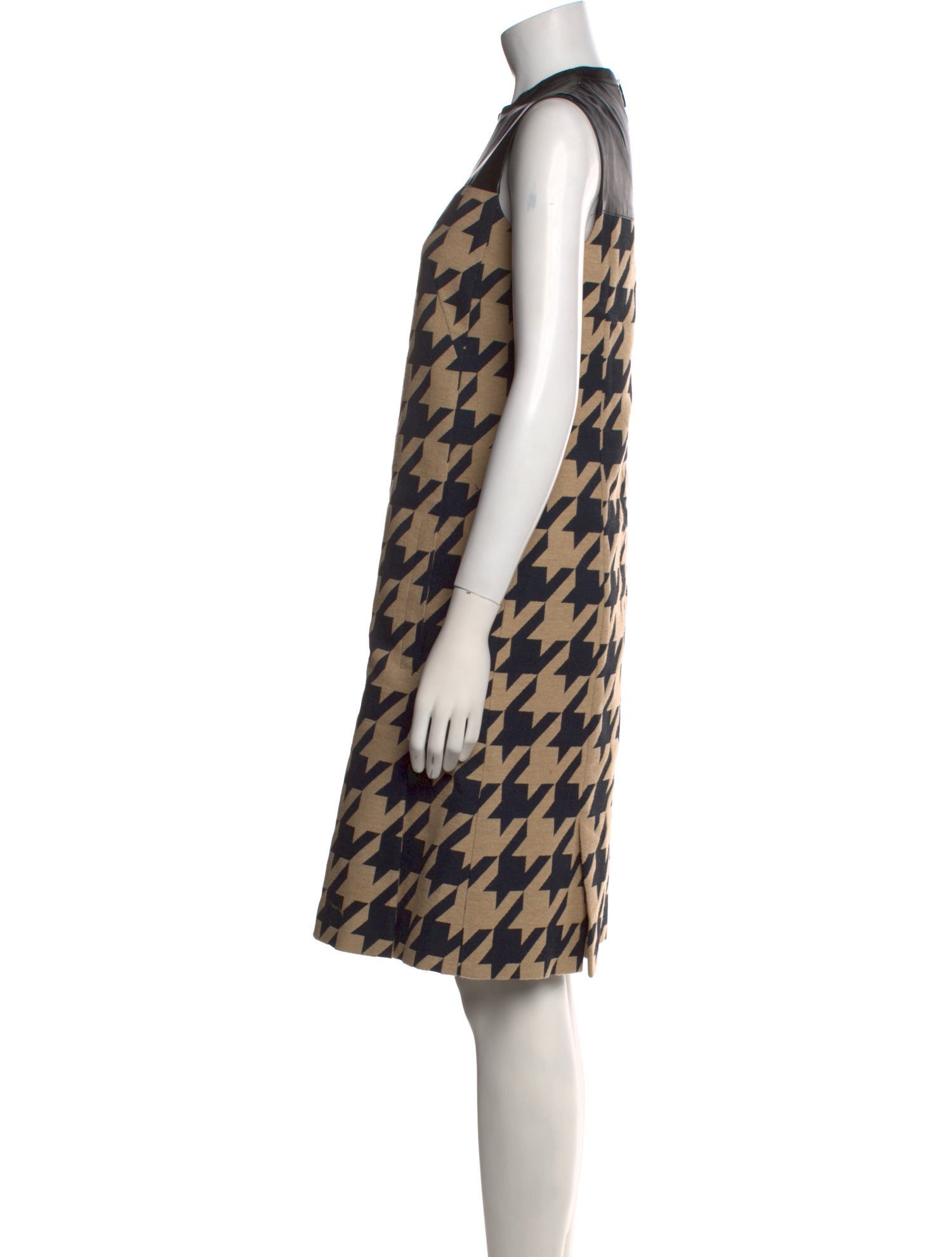 Akris Punto Houndstooth Print Knee-Length Dress
