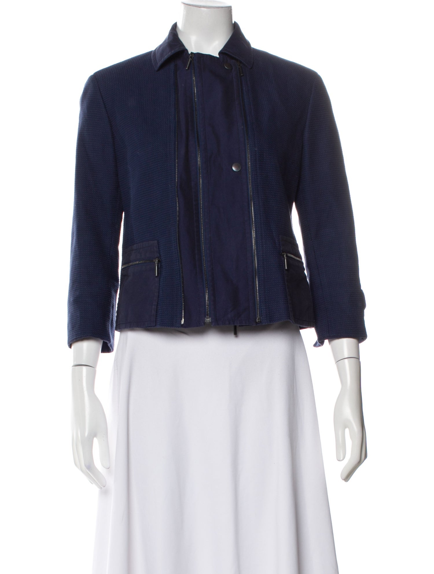 Akris Punto Striped Denim Jacket