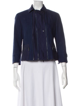 Akris Punto Striped Denim Jacket