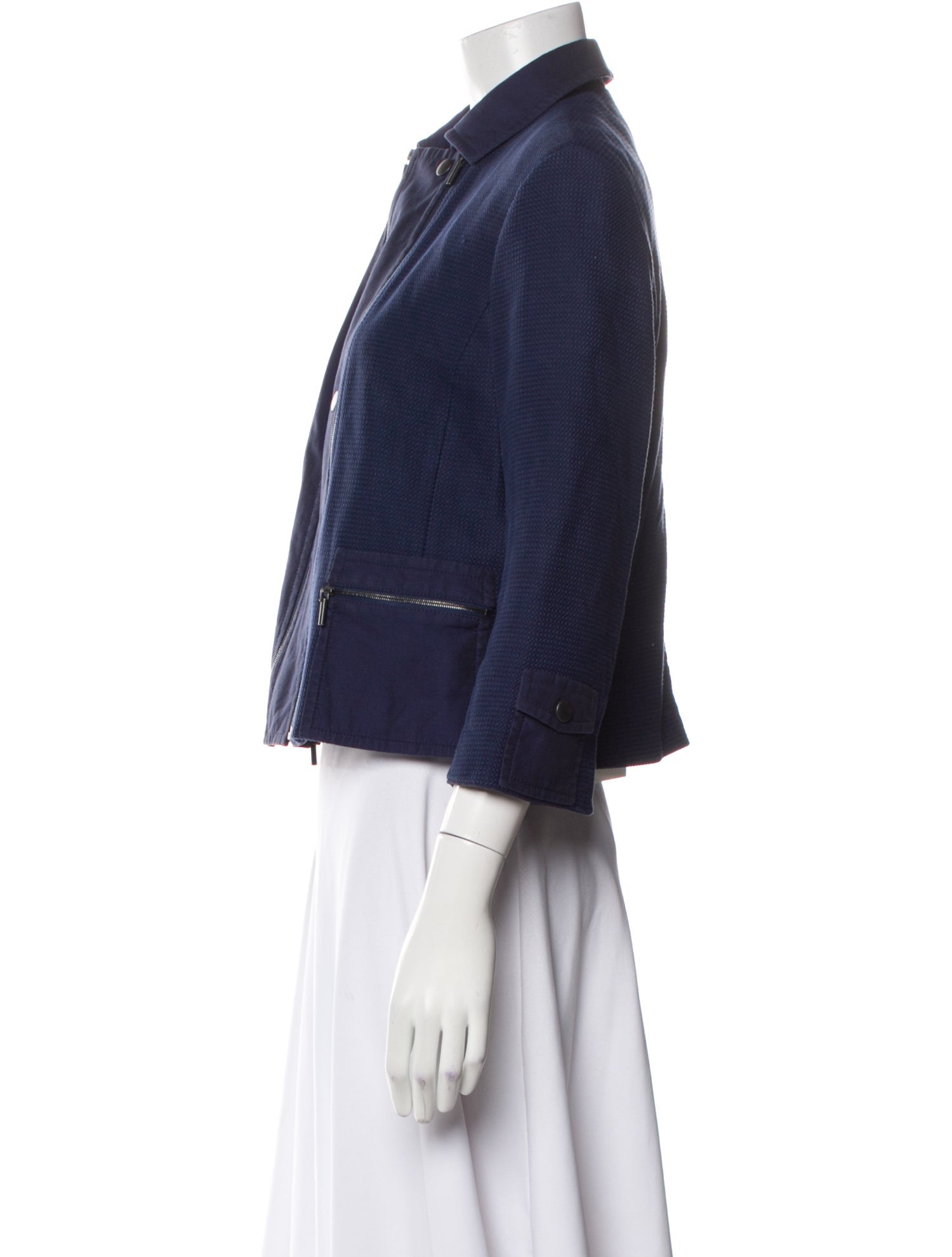 Akris Punto Striped Denim Jacket