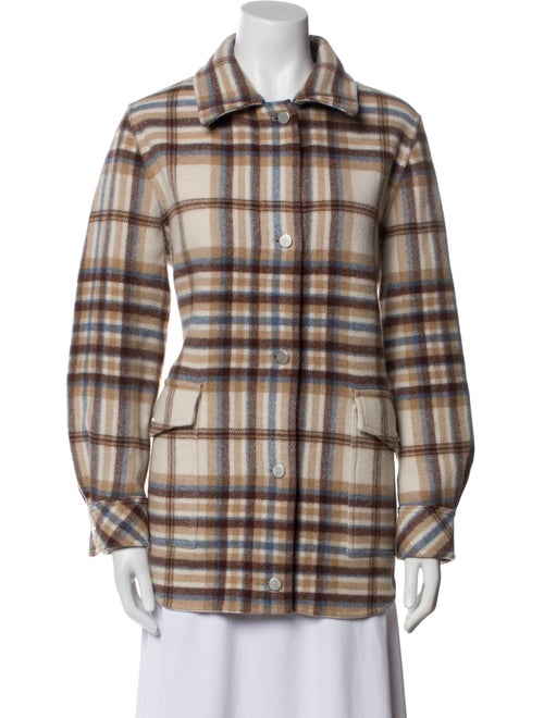 Akris Punto Wool Plaid Print Jacket