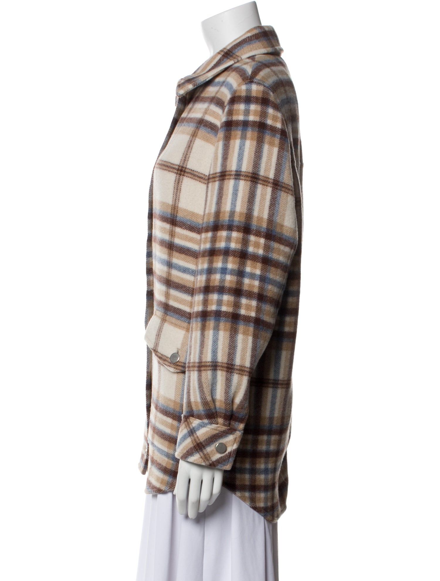 Akris Punto Wool Plaid Print Jacket