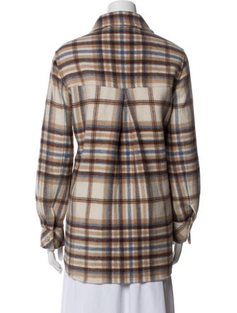 Akris Punto Wool Plaid Print Jacket