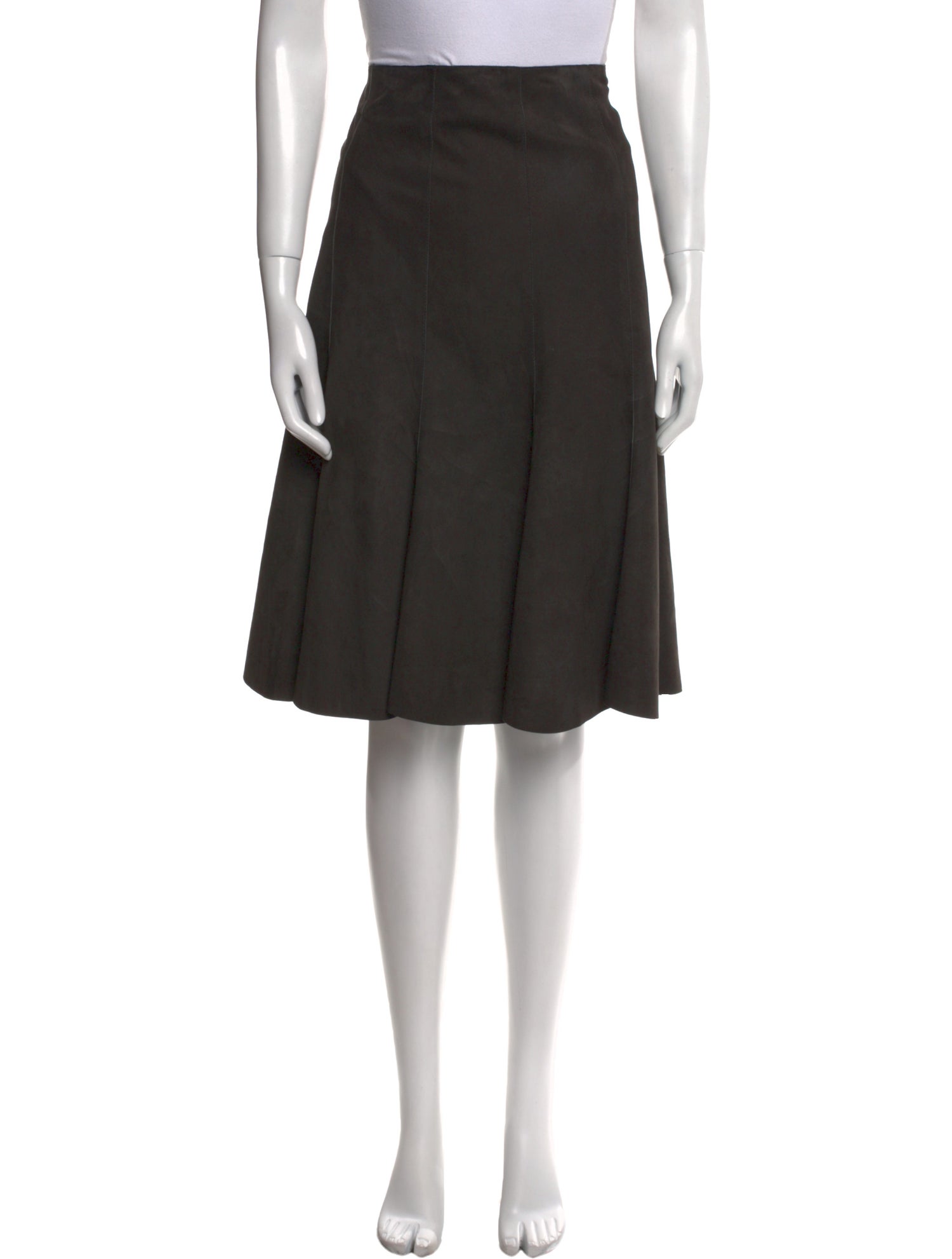 Akris Punto Pleated Accents Knee-Length Skirt