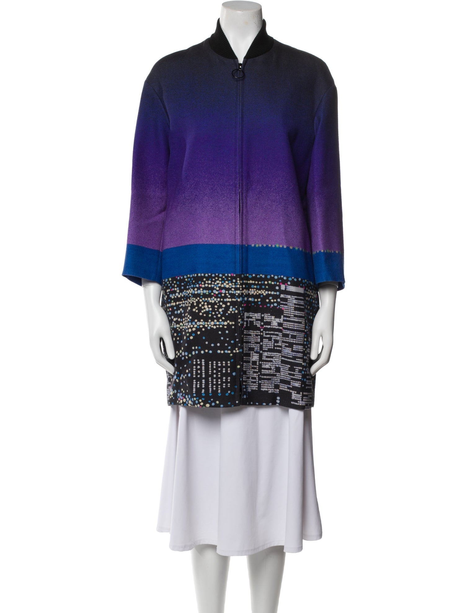 Akris Punto Wool Striped Coat