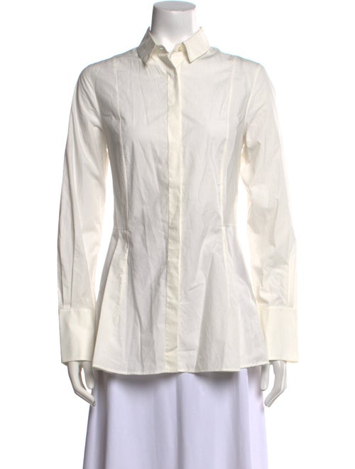 Akris Punto Long Sleeve Button-Up Top