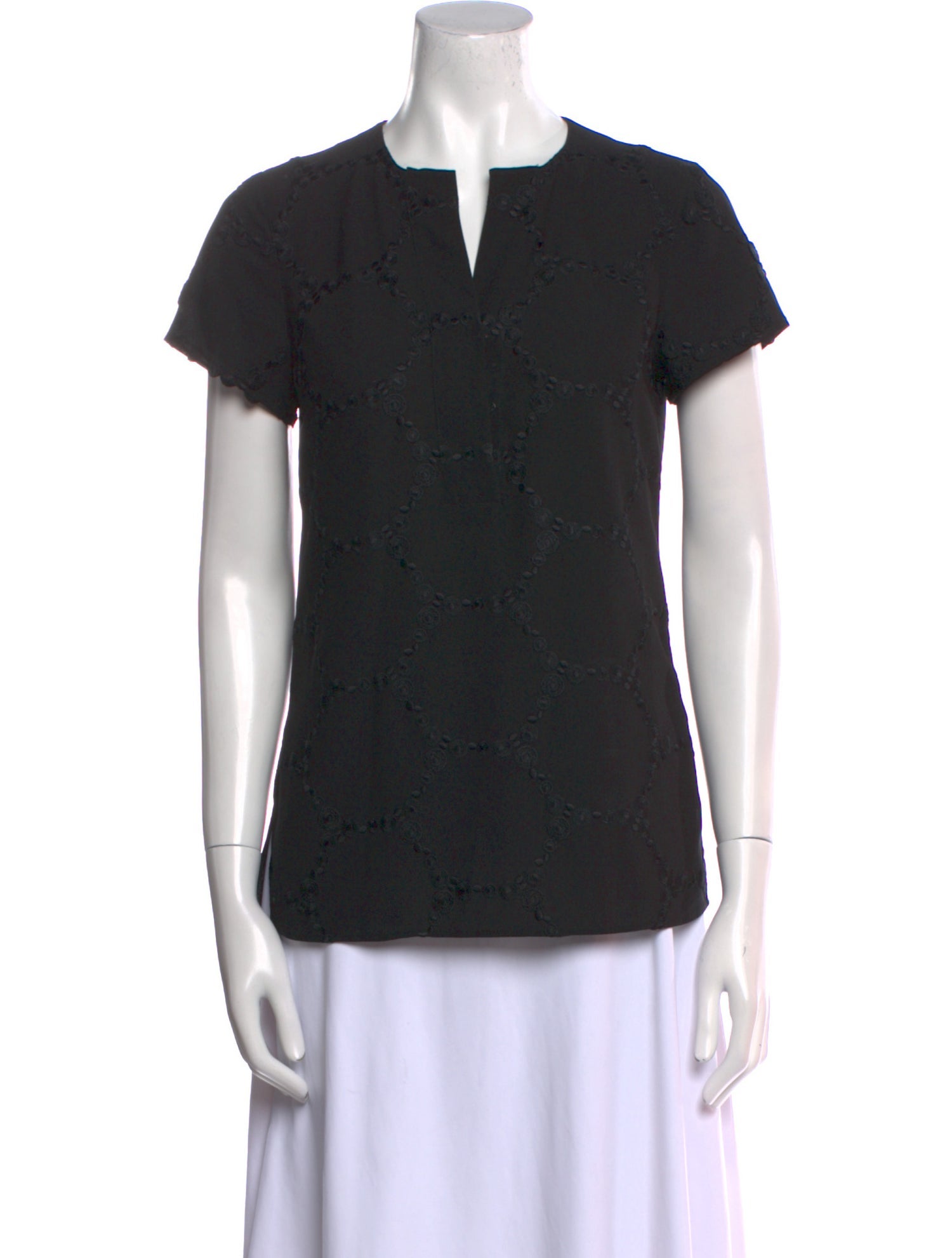 Akris Punto V-Neck Short Sleeve T-Shirt