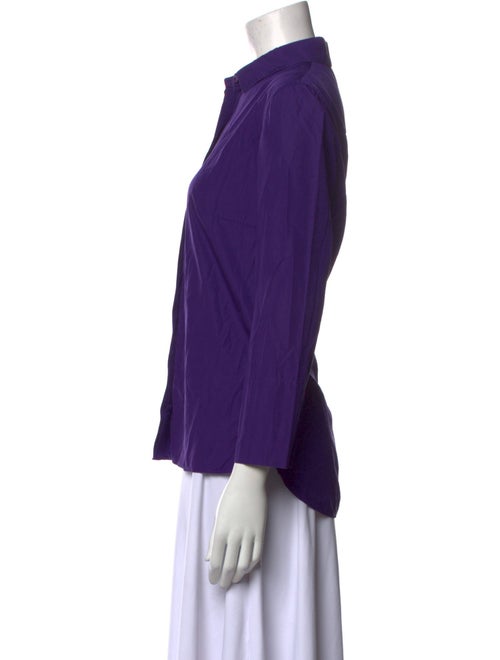 Akris Punto Three-Quarter Sleeve Button-Up Top