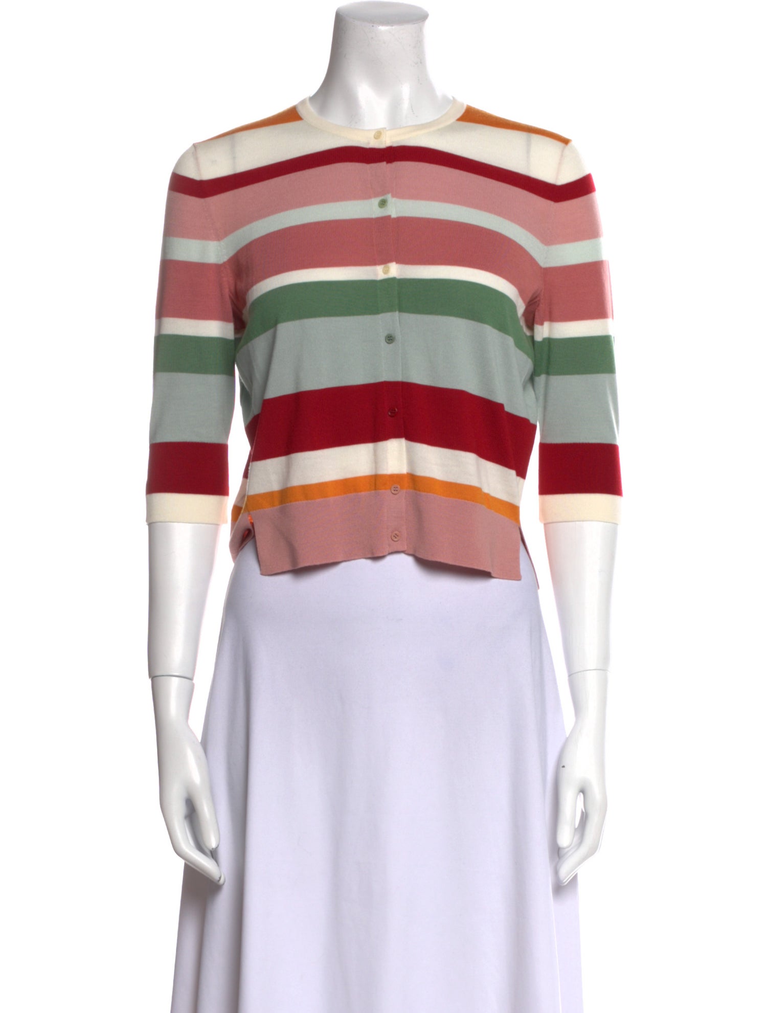 Akris Punto Wool Striped Crop Top