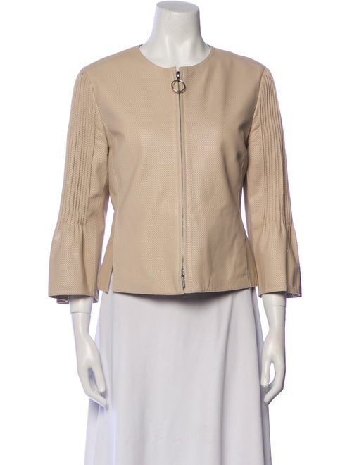 Akris Punto Leather Evening Jacket