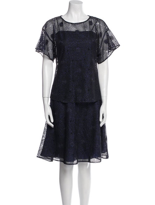 Akris Punto Lace Pattern Skirt Set