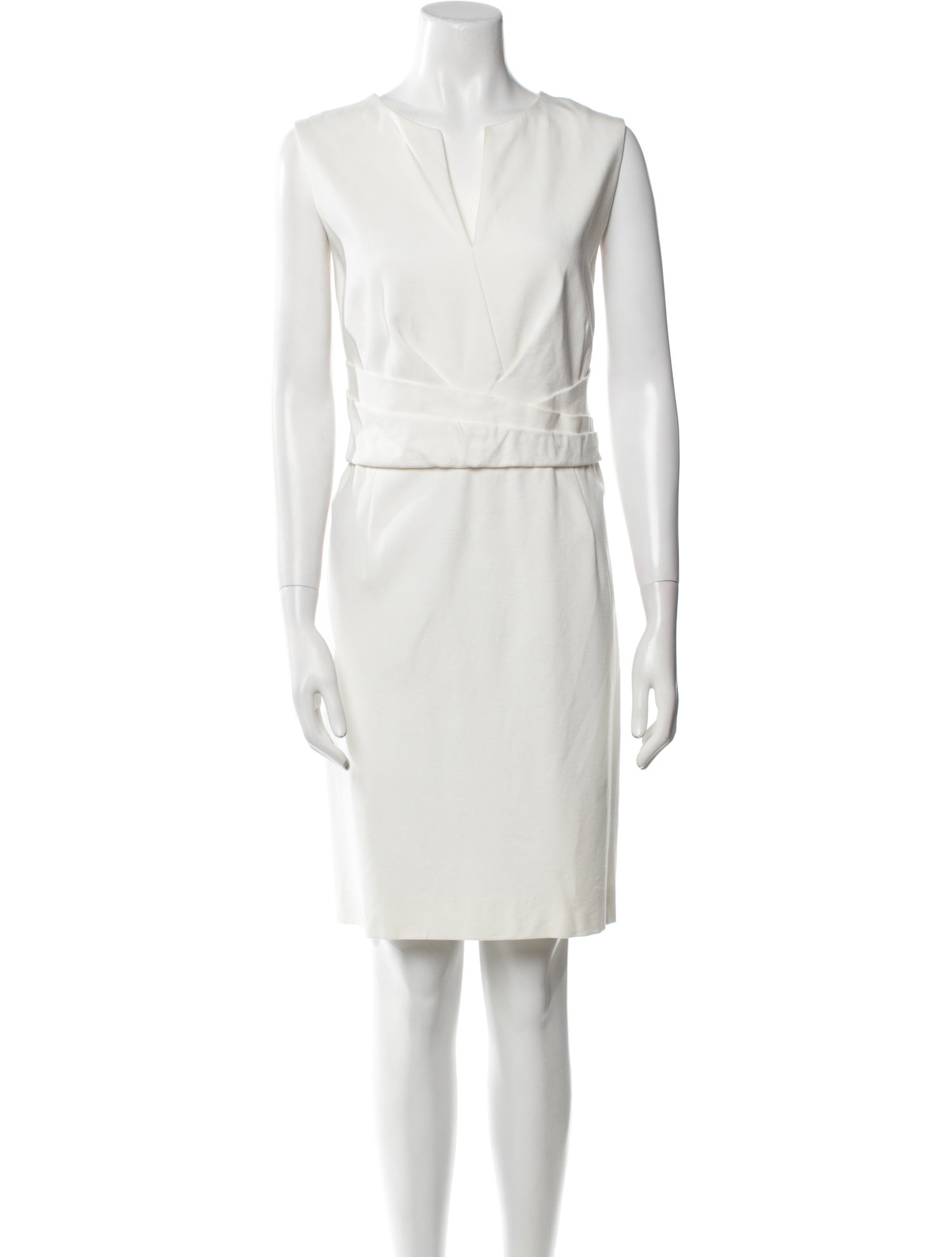 Akris Punto V-Neck Knee-Length Dress