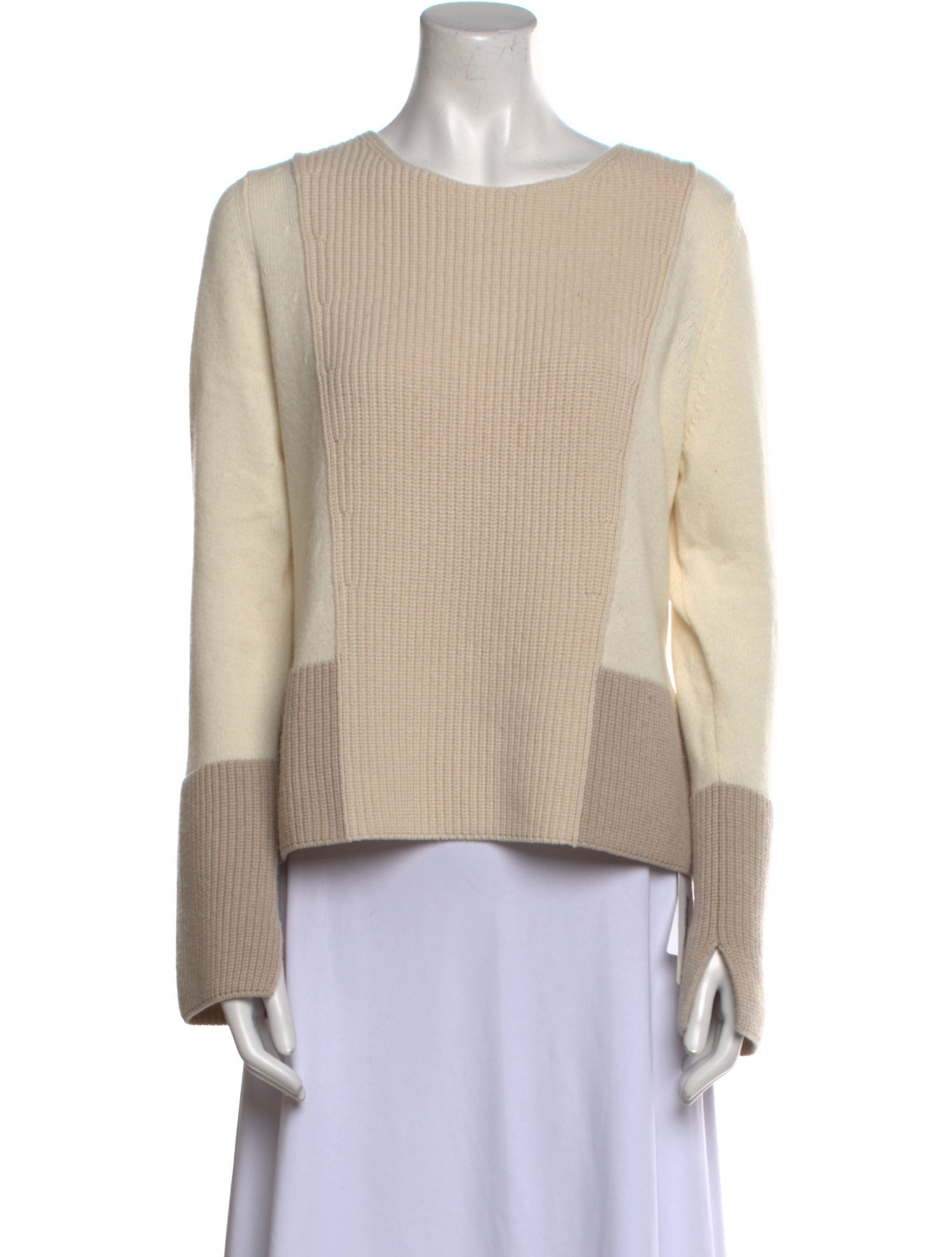 Akris Punto Wool Colorblock Pattern Sweater
