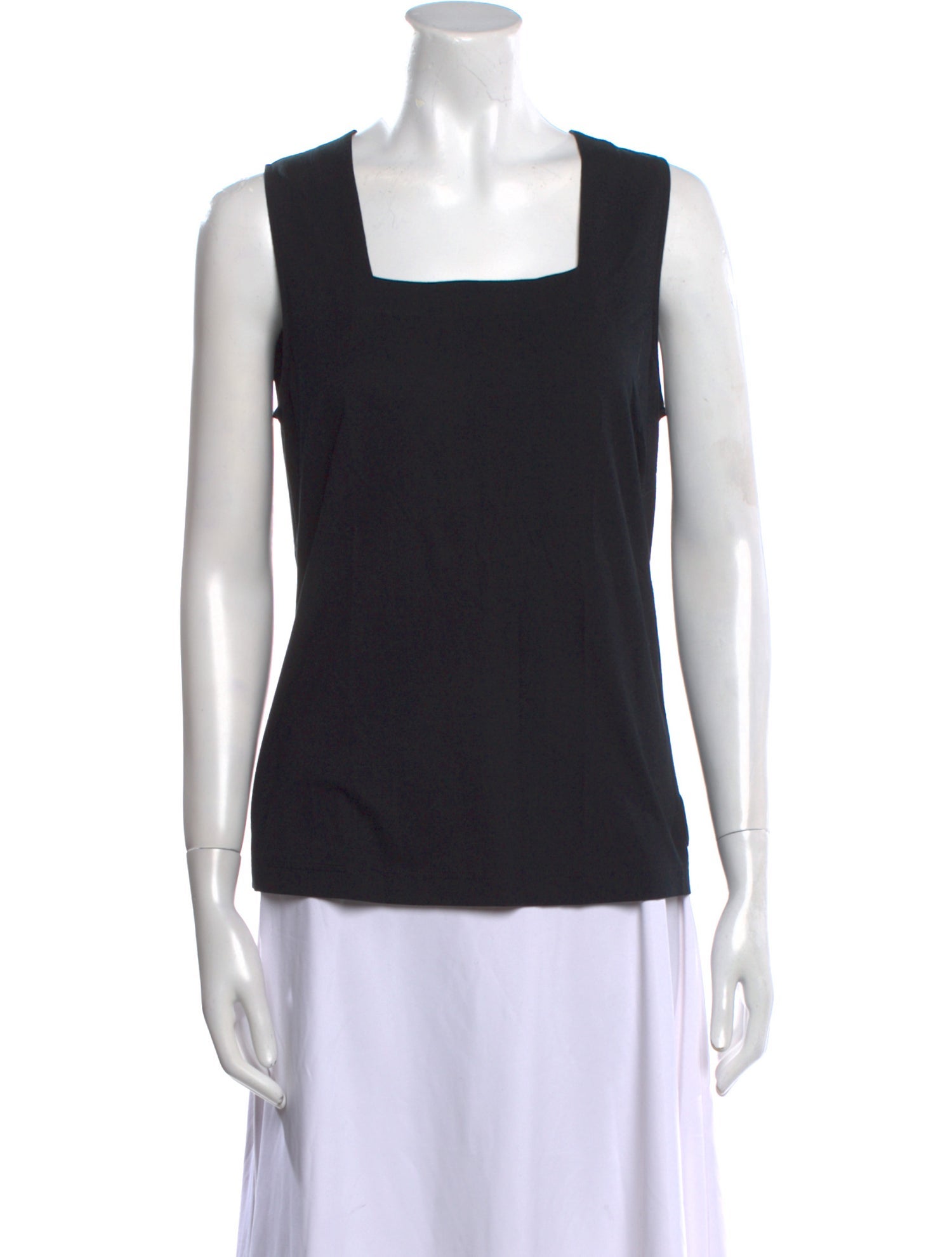 Akris Punto Virgin Wool Square Neckline Top