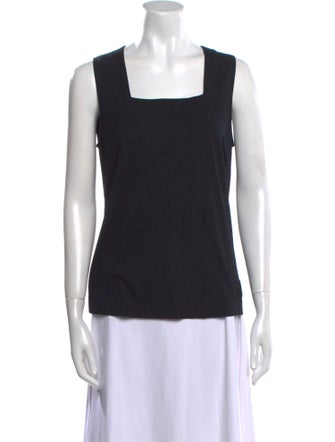 Akris Punto Virgin Wool Square Neckline Top